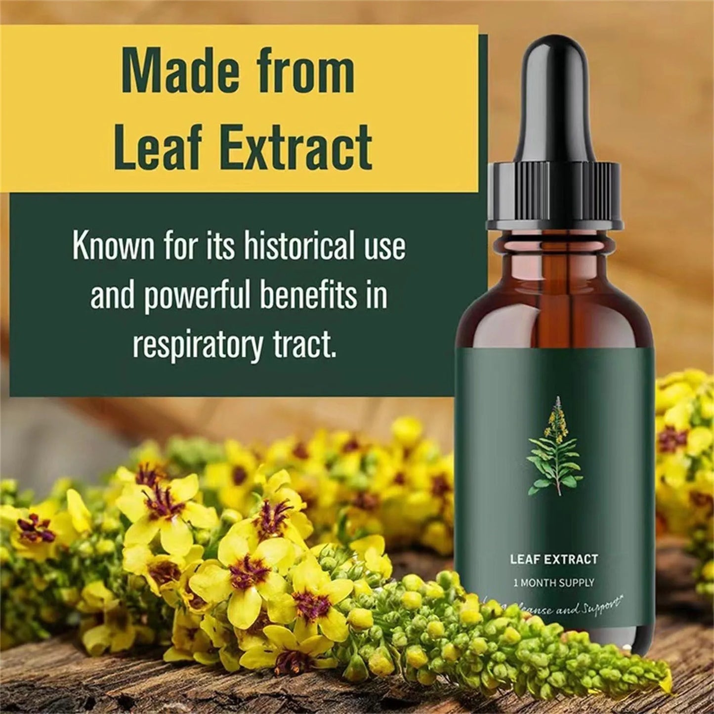 Mullein Leaf Extract - Support Nose Cleanse & Respiratory Function for Healthy Breathing - Natural Supplement Healthy Gifts
