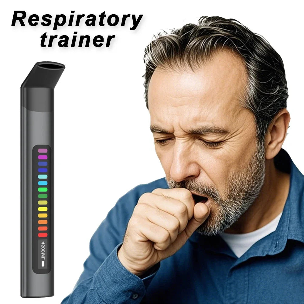 Digital Breathing Exercise Device Lung Breath Trainer Portable Inspiratory and Expiratory Breath Training Device