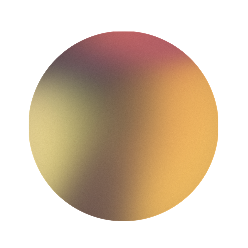 Gradient sphere transitioning from red to yellow on a white background