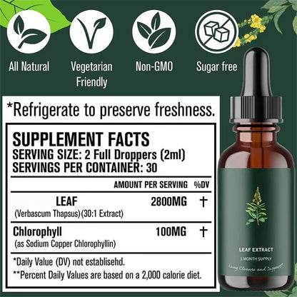 Mullein Leaf Extract - Support Nose Cleanse & Respiratory Function for Healthy Breathing - Natural Supplement Healthy Gifts