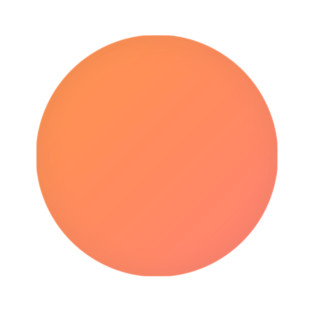 Solid orange circle on a white background. Prolungs Breathe Easy app icon or UI element for lung training and respiratory health